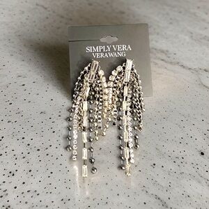 Simply Vera Vera Wang Crystal Chain Shower Chandelier Earrings